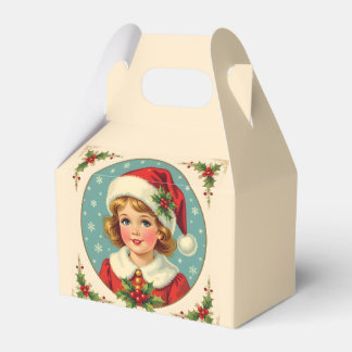 クリスマスのビクトリアン風かわいい女の子 フェイバーボックス