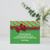 クリスマスのビジネスの希望をパーソナライズ ポストカード (スタンド正面)
