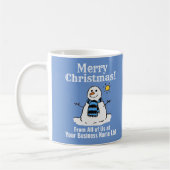 クリスマスのビジネスギフト 雪だるまデザイン コーヒーマグカップ (左)