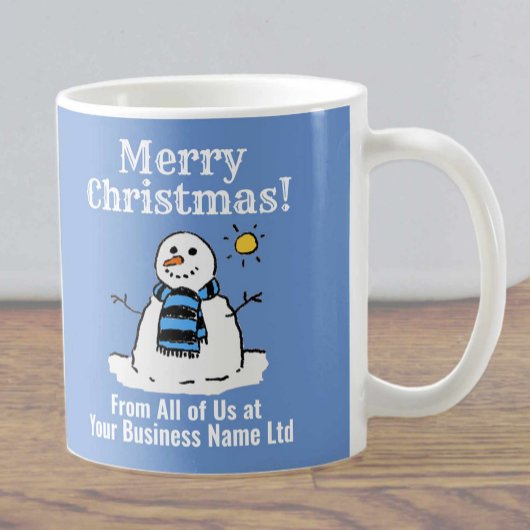 クリスマスのビジネスギフト 雪だるまデザイン コーヒーマグカップ