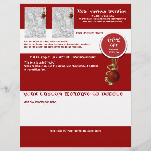 クリスマスのビジネス促進マーケティングのチラシ チラシ (裏面)