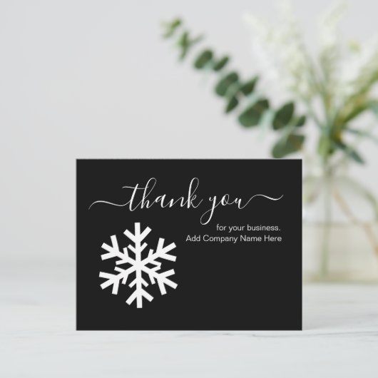 クリスマスのビジネス向け感謝メッセージ ポストカード (スタンド正面)