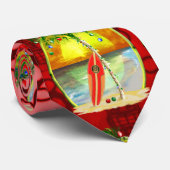 クリスマスのビーチの日没 ネクタイ (ロール)