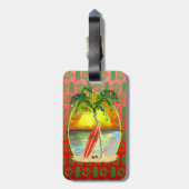 クリスマスのビーチの日没 ラゲッジタグ (裏面縦)