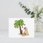 クリスマスのビーチ ポストカード (スタンド正面)