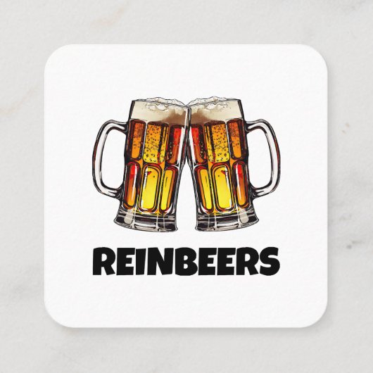 クリスマスのビール好きなビール スクエア名刺 (裏面)