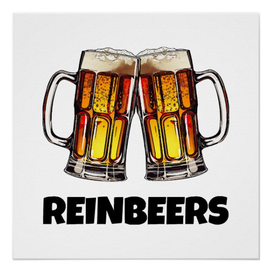 クリスマスのビール好きなビール ポスター (正面)