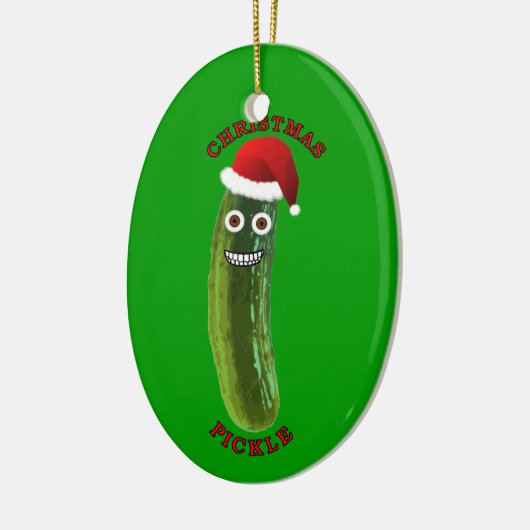 クリスマスのピクルスの木のオーナメントのギフト セラミックオーナメント (左)