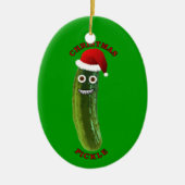 クリスマスのピクルスの木のオーナメントのギフト セラミックオーナメント (正面)