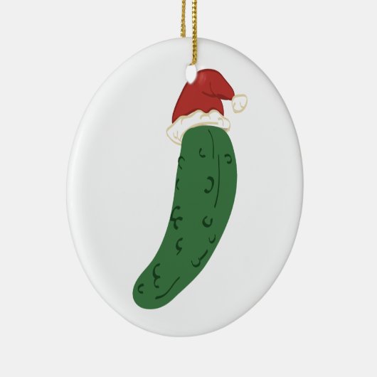 クリスマスのピクルス セラミックオーナメント (右)
