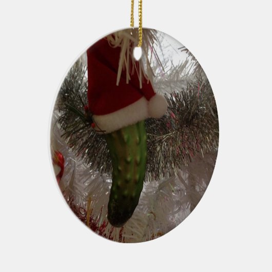 クリスマスのピクルス セラミックオーナメント (右)