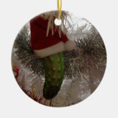 クリスマスのピクルス セラミックオーナメント (正面)