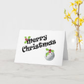 クリスマスのピックルボール用雪だるまパートナー カード (黄色い花)