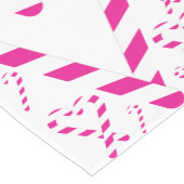 クリスマスのピンクのキャンディ・ケーンのテーブルのランナー ショートテーブルランナー (コーナー)