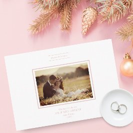 クリスマスのピンクシックな新婚カップルフォトウェディング