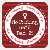 クリスマスのピークなし12月25日 スクエアシール (正面)