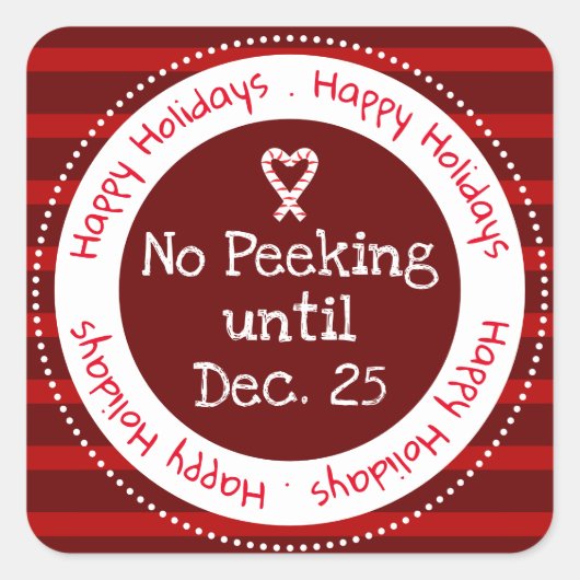 クリスマスのピークなし12月25日 スクエアシール (正面)