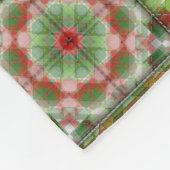 クリスマスのピース付きインスパイアキルト フリースブランケット (角)