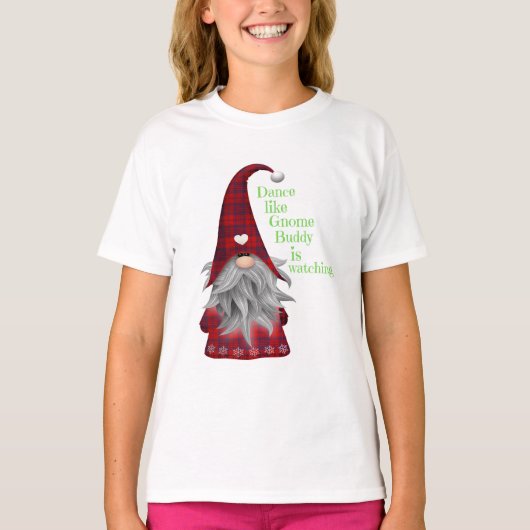 クリスマスのファッションギフト DANCE LIKE GNOME BUDDY Tシャツ (正面)