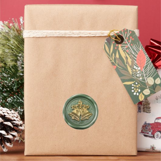 クリスマスのフェイクワックスシール ラウンドシール (クリスマス)