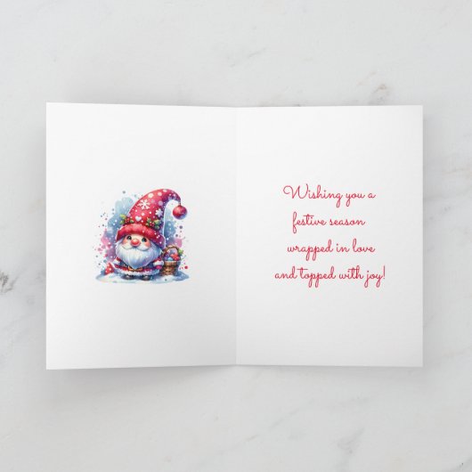 クリスマスのフェスティバルを祈る | 休日格言 シーズンカード (内部)