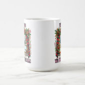 クリスマスのフェスティバル飾り付き窓 コーヒーマグカップ (中央)