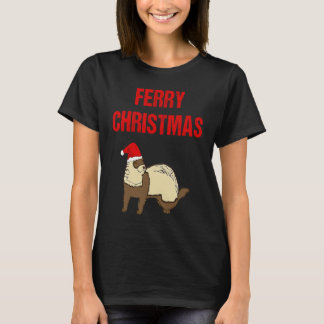 クリスマスのフェリー クリスマスのフェレ Tシャツ