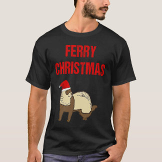 クリスマスのフェリー クリスマスのフェレ Tシャツ