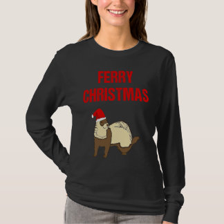 クリスマスのフェリー クリスマスのフェレ Tシャツ