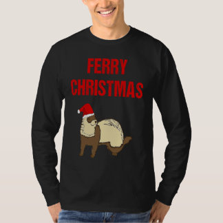 クリスマスのフェリー クリスマスのフェレ Tシャツ