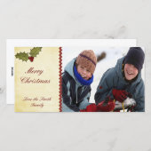 クリスマスのフォトカード シーズンカード (正面/裏面)