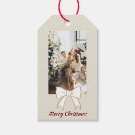 クリスマスのフォトギフトタグ 名入れ ギフトタグ