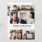 クリスマスのフォトコラージュカード シーズンカード (正面/裏面)