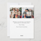 クリスマスのフォトコラージュカード シーズンカード (裏面)