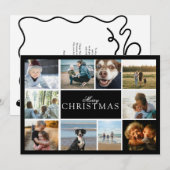 クリスマスのフォトコラージュ シーズンカード (正面/裏面)