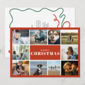 クリスマスのフォトコラージュ シーズンカード (正面/裏面)