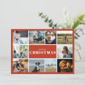 クリスマスのフォトコラージュ シーズンカード (スタンド正面)