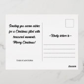 クリスマスのフォトポストカード 箔シーズンポストカード (裏面)