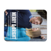 クリスマスのフォトマグネットパーソナライズされたの休日 マグネット (横)