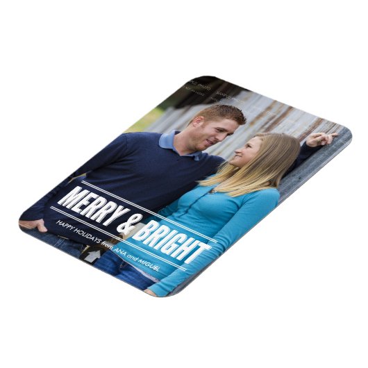 クリスマスのフォトマグネットパーソナライズされたの休日 マグネット (左側)