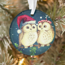 クリスマスのフクロウが恋に甘い