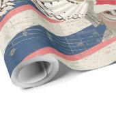 クリスマスのフクロウの包装紙 ラッピングペーパー (ロールコーナー)