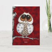 クリスマスのフクロウの挨拶状 シーズンカード (裏面)
