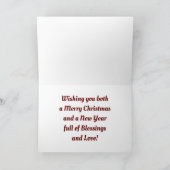 クリスマスのフクロウの祖父母 シーズンカード (内部)