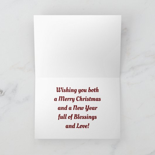 クリスマスのフクロウの祖父母 シーズンカード (内部)