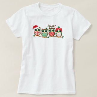 クリスマスのフクロウ Tシャツ