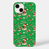 クリスマスのフットボールとお菓子のパターン Case-Mate iPhoneケース (裏面)
