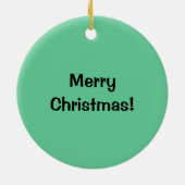 クリスマスのフライドチキンの足のサンタの帽子のばち状核突起 セラミックオーナメント (裏面)