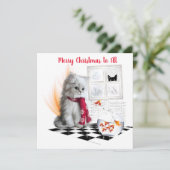 クリスマスのフラットカード (スタンド正面)