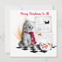 クリスマスのフラットカード